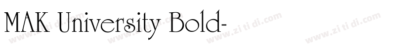 MAK University Bold字体转换